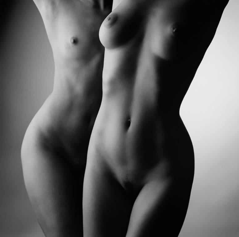 Three Nude Torsos - Photograph by Robert Farber