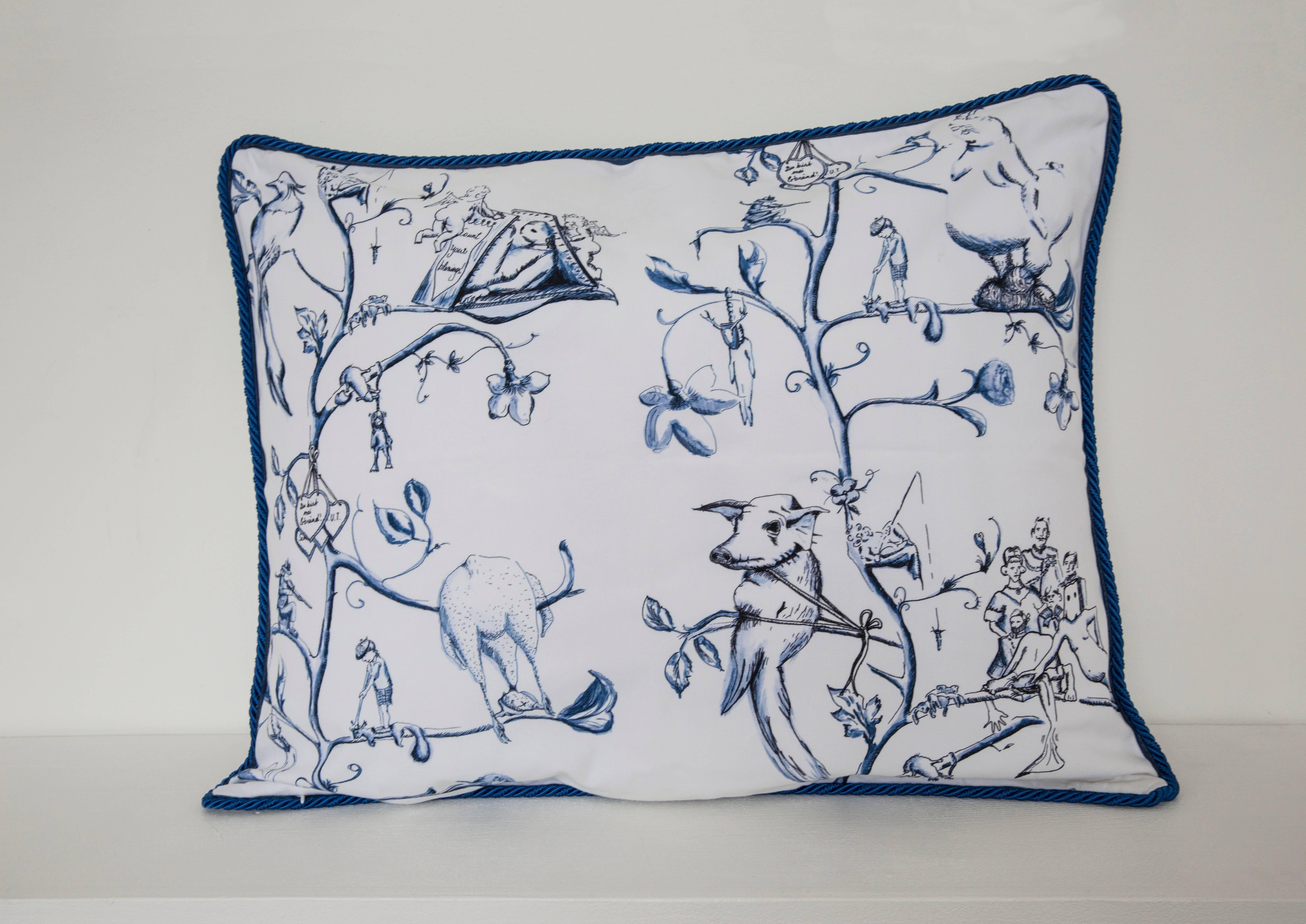 O.T. (blue pillow N.5) - Mixed Media Art by Catharina BOND
