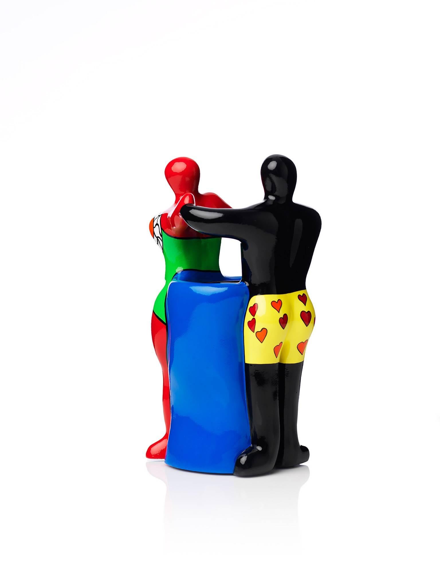 Hand painted vase 
Limited edition of 112/150 copies. 
Free shipment worldwide 

Niki de Saint-Phalle was born 1930 in Neuilly sur Seine, France. She was daughter to a French father and an American mother and she spent most of her childhood in New