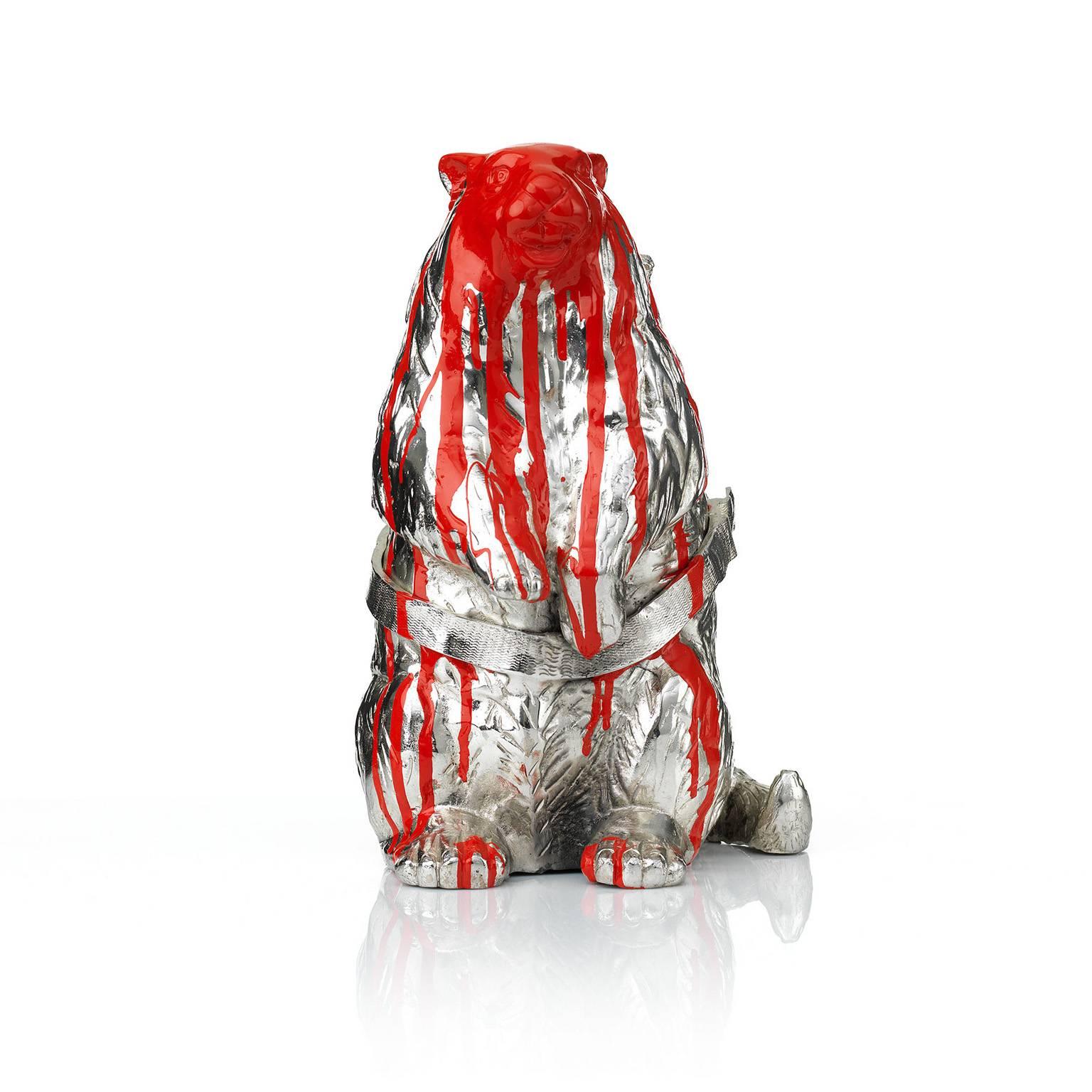 Cloned Marmot with pet bottle.  - Sculpture by William Sweetlove