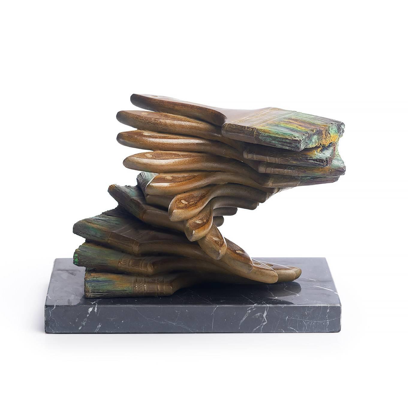 Die Pinselführungen sind ausgeführt – Sculpture von Fernandez Arman