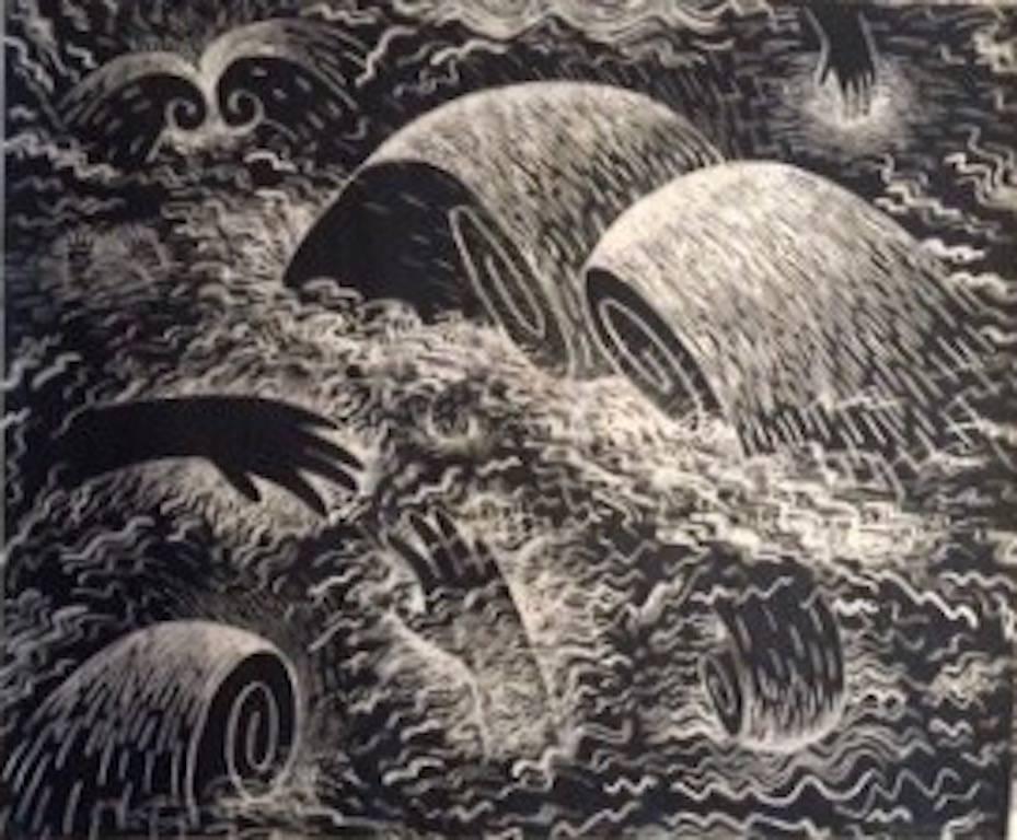 Print Louisa Chase - La mer noire