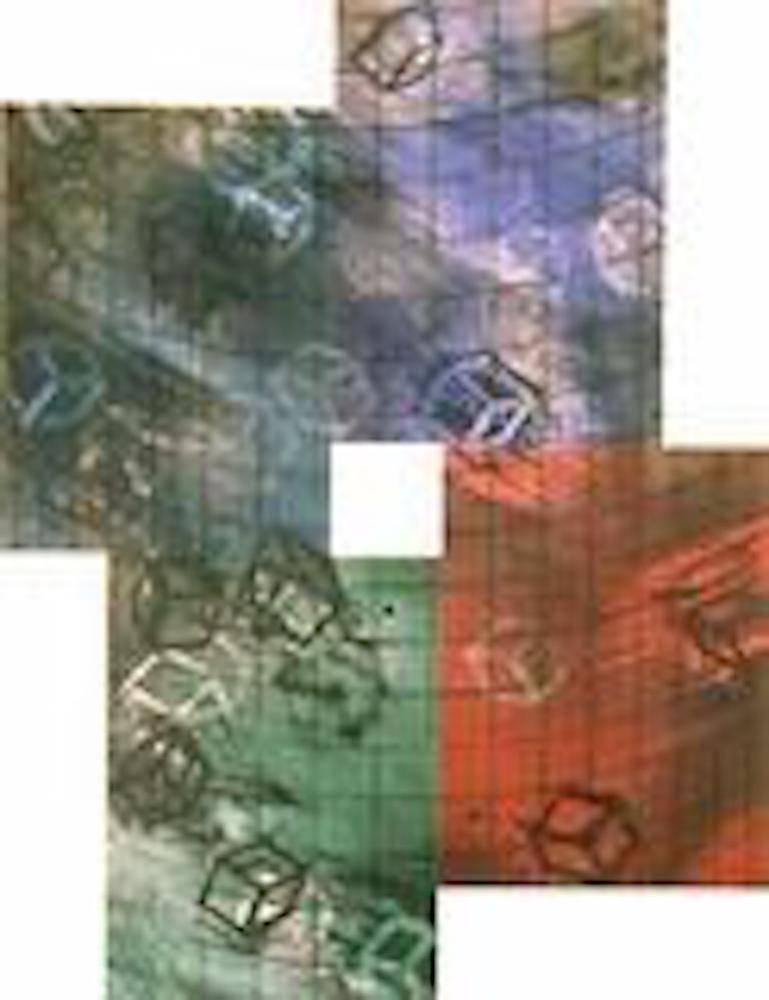 Four Color Quartets (Fourth Quartet) - Beige Abstract Print by Mel Bochner