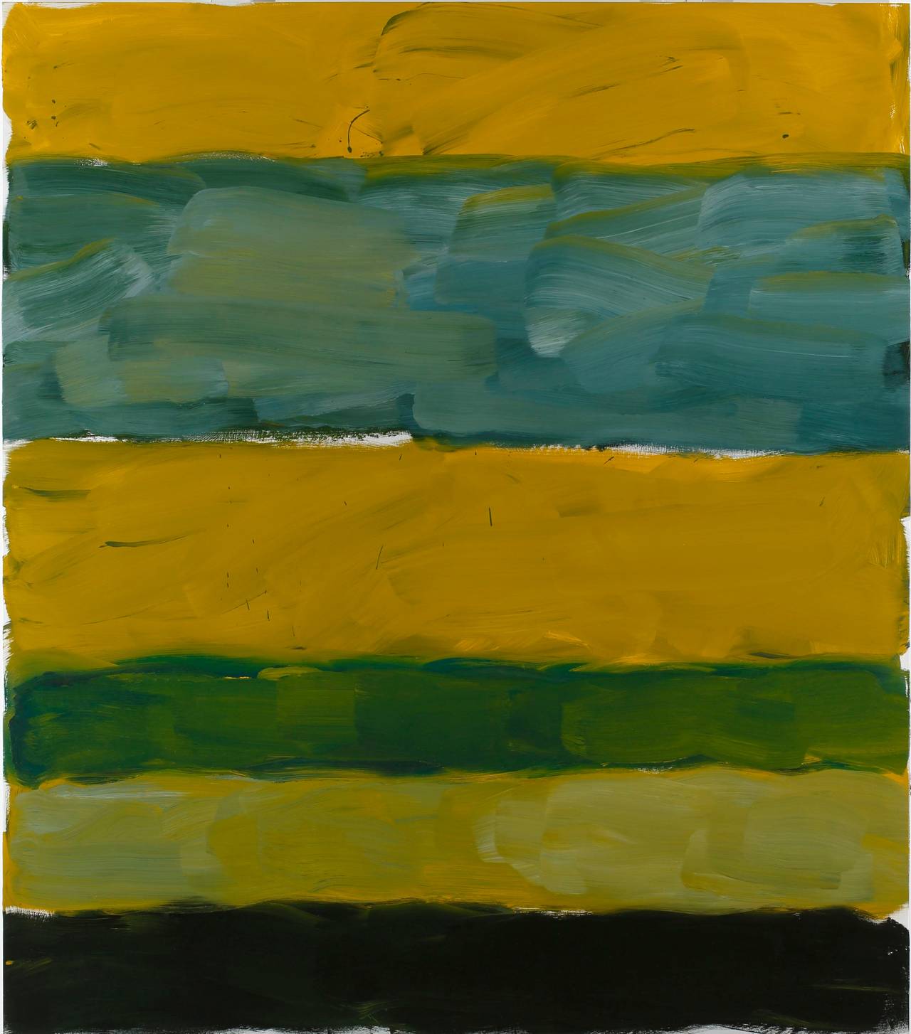 Landline Yellow Yellow - Painting by Sean Scully