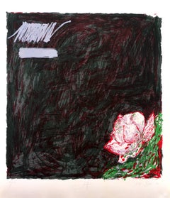 BREADFRUIT, 1983, Siebdruck auf Papier (Eine rosa Blume aus einem Brotfruitbaum)