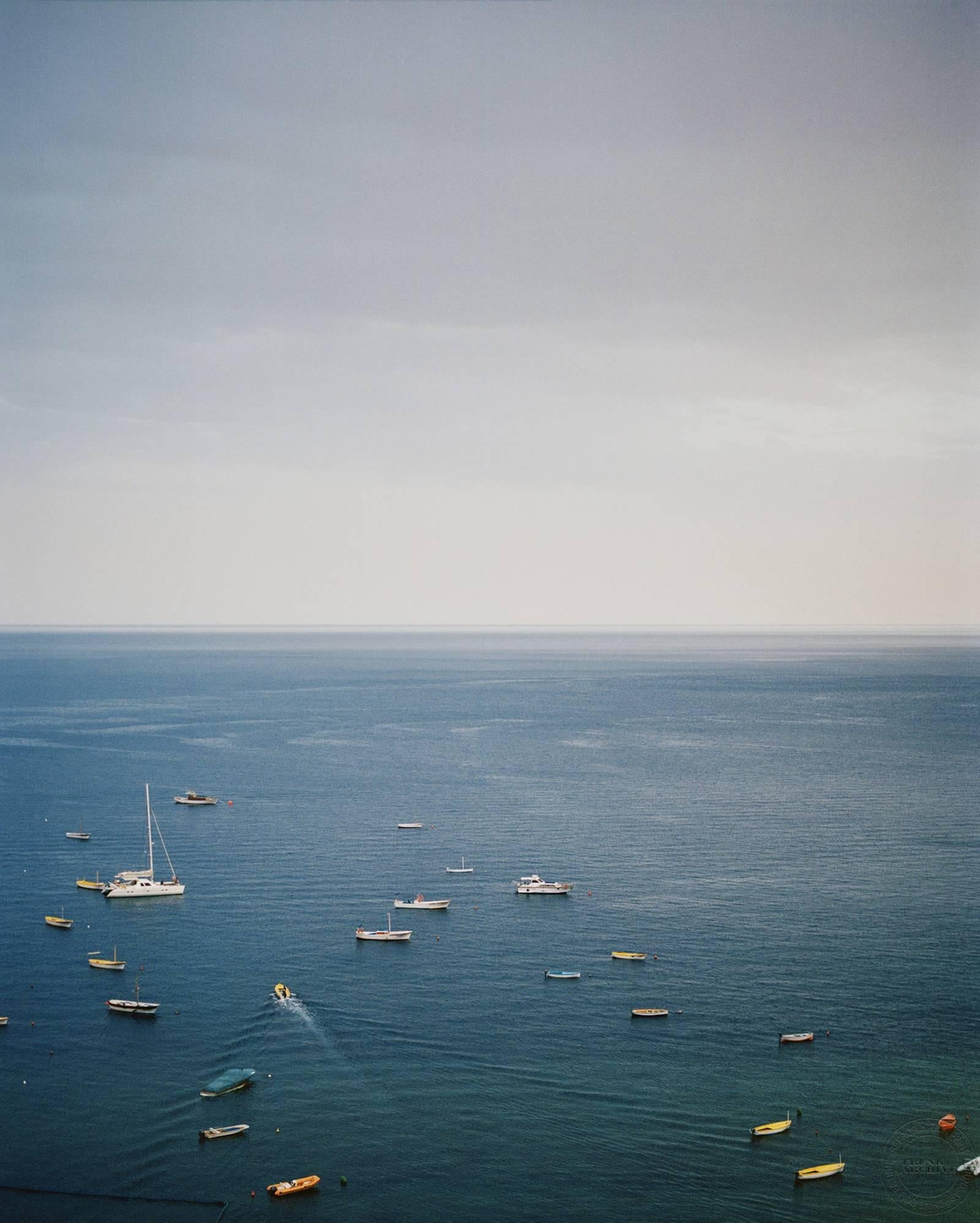 Simon Watson Color Photograph - Seascape (Boats in Harbor)