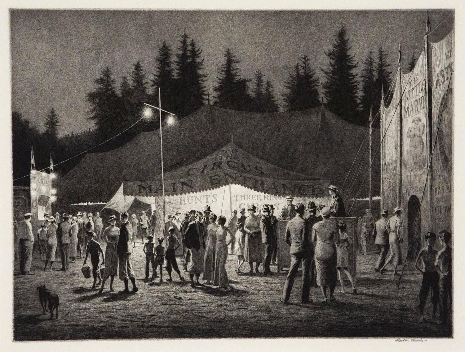 Martin Lewis Circus Night. For Sale at 1stdibs