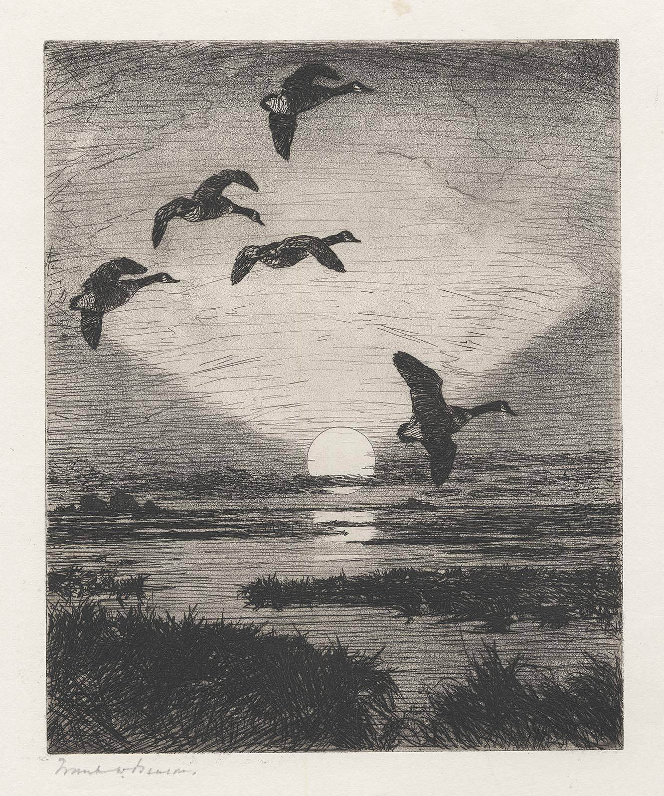 November Moon. - Print by Frank Weston Benson