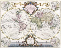 Antique Mappe-Monde Dresse sur les Observations de Mrs. De L'Academie Royale des Science