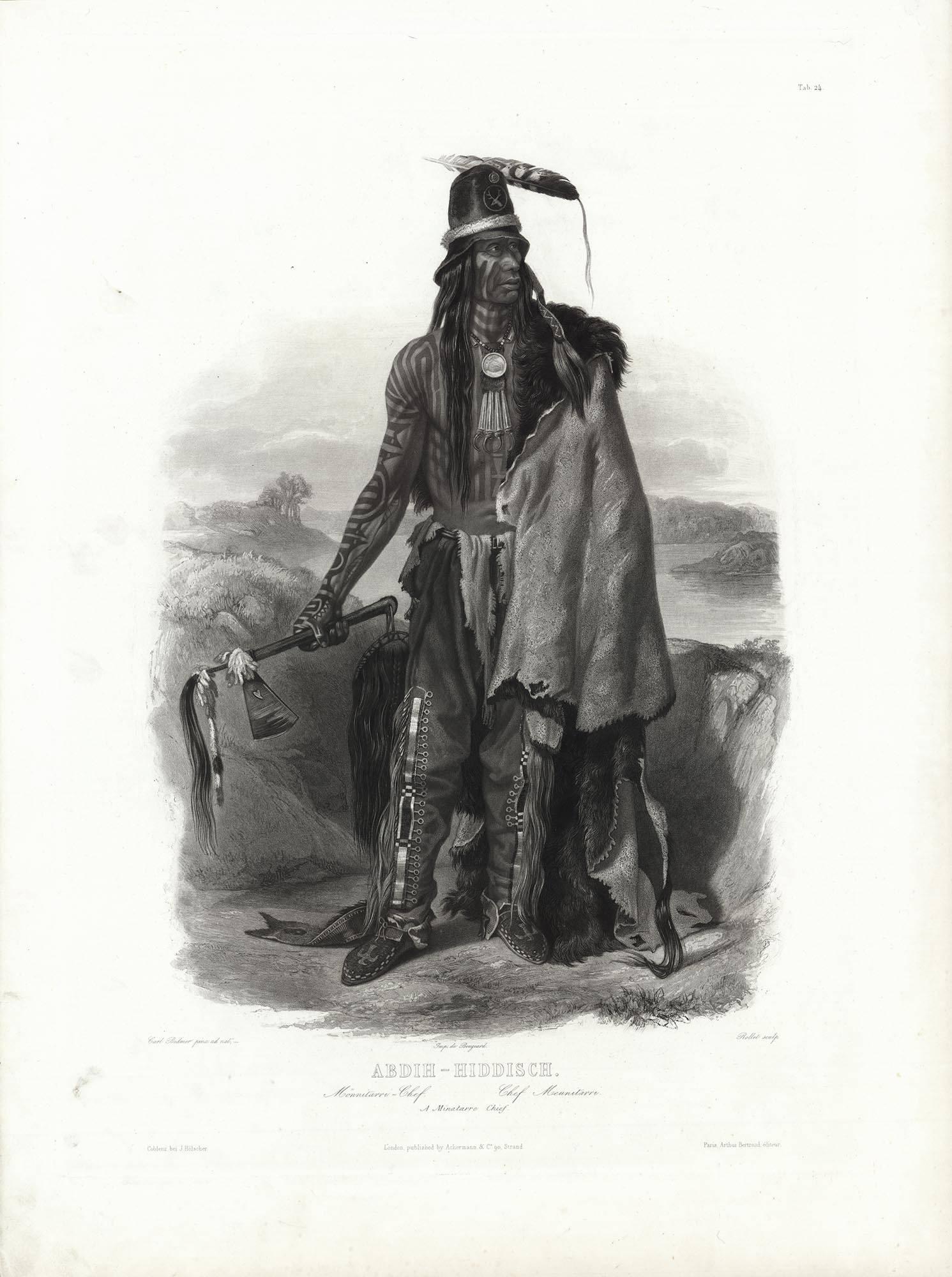 Abdih-Hiddisch. A Minatarre Chief. Tab 24.