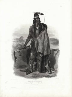 Antique Abdih-Hiddisch. A Minatarre Chief. Tab 24.