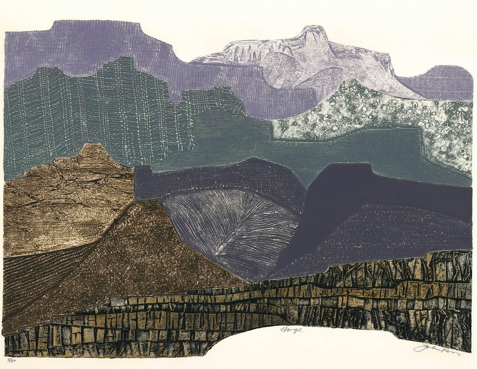 John Ross Landscape Print - Gorge