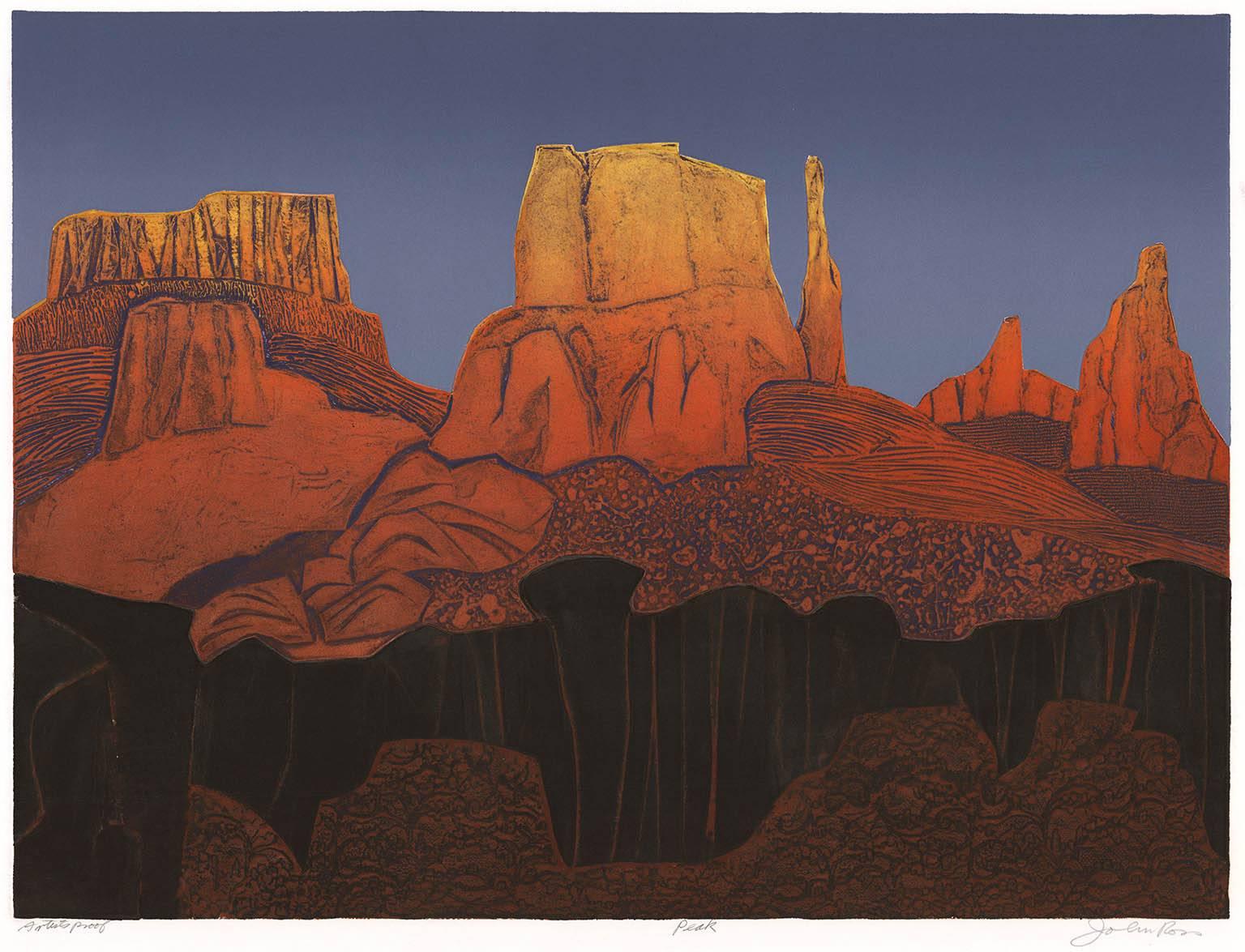 John Ross Landscape Print - Peak