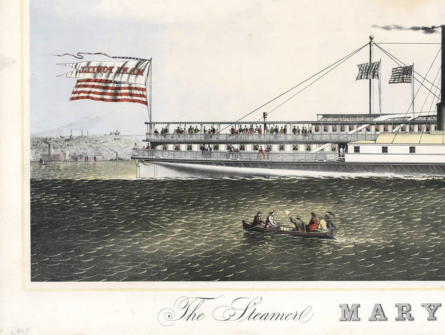 THE STEAMER MARY POWELL. CAPTN. FERDINAND FROST - Print by Charles Parsons