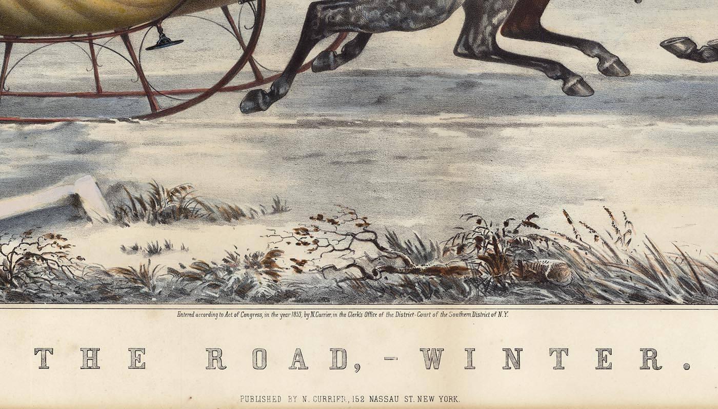 La strada, - Winter. - Print Realismo americano di Otto Knirsch