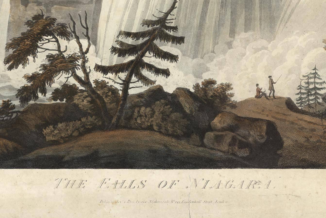 Les chutes du Niagara. - Beige Landscape Print par George Beck