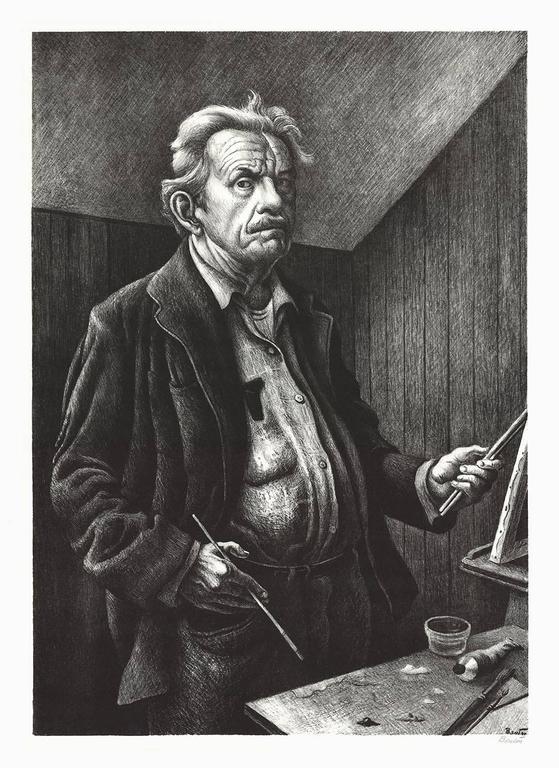 Thomas Hart Benton SelfPortrait., Print For Sale at 1stdibs