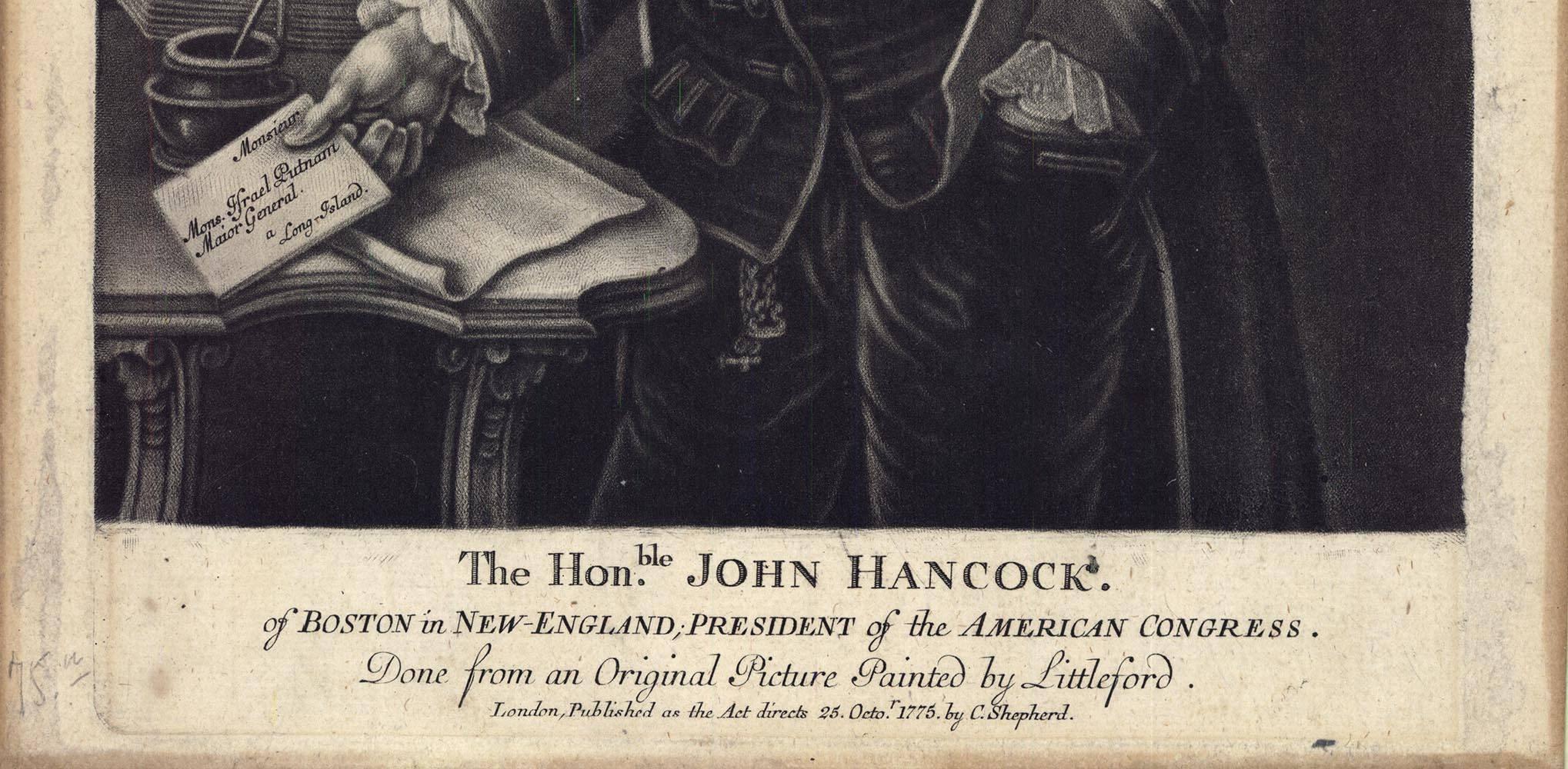 The Hon. John Hancock. : of Boston in New-England; . . . - Print by Unknown