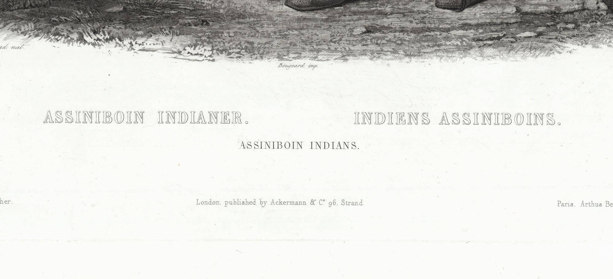 Assiniboin Indians. Tab. 32. - Print by Karl Bodmer