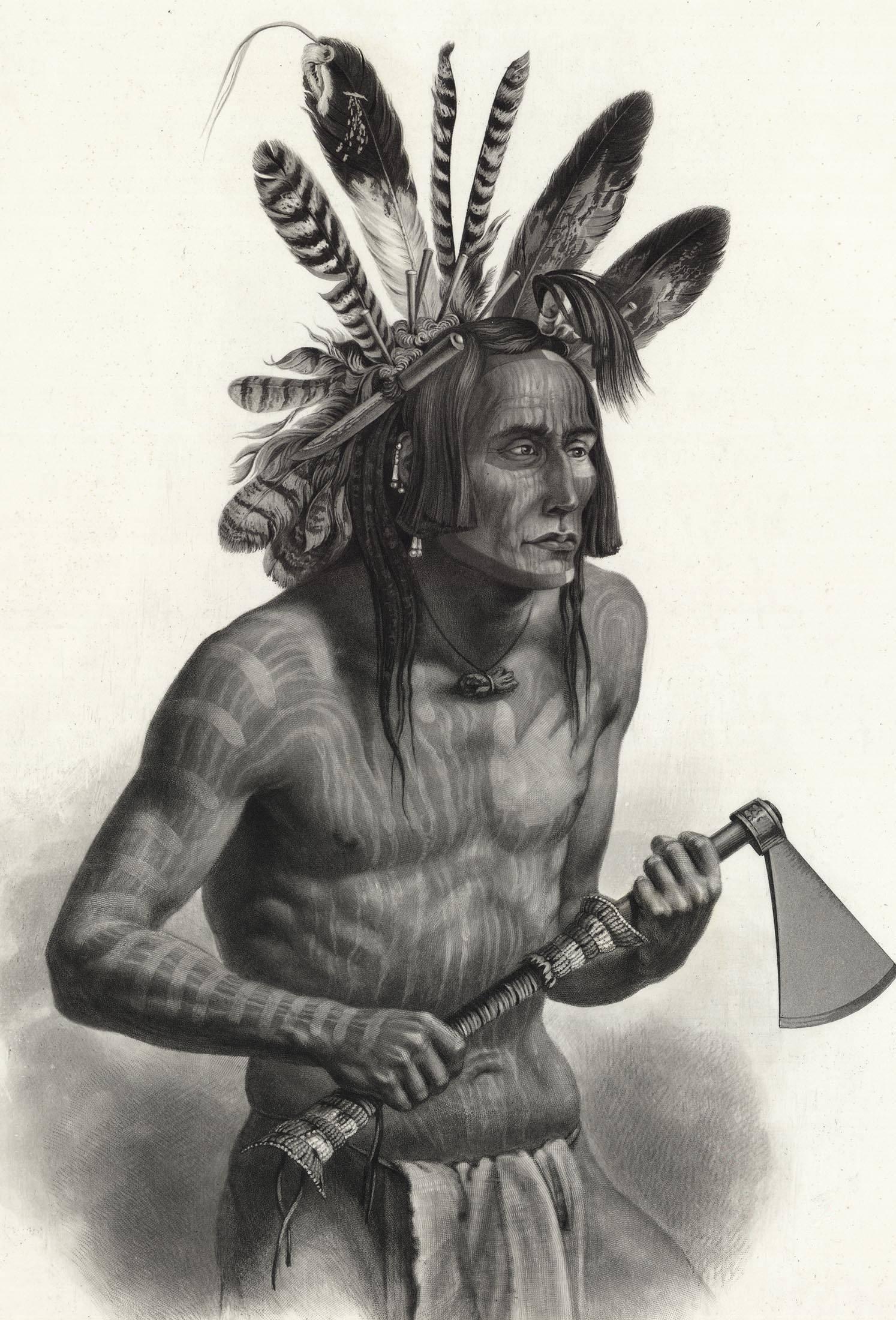 Mato-Tope, Tafel 14. (Amerikanischer Realismus), Print, von Karl Bodmer