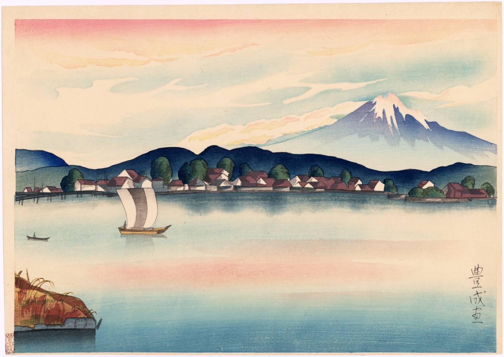 Yamamura Kôka (Toyonari) Landscape Print - View of Mount Fuji