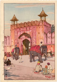 The Ajmer Gate at Jaipur, India