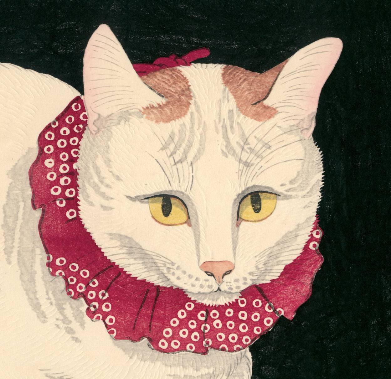 Tama The Cat - Print by Takahashi Hiroaki (Shotei).
