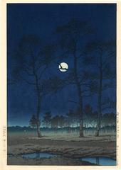 Winter Moon Over Toyama Plain