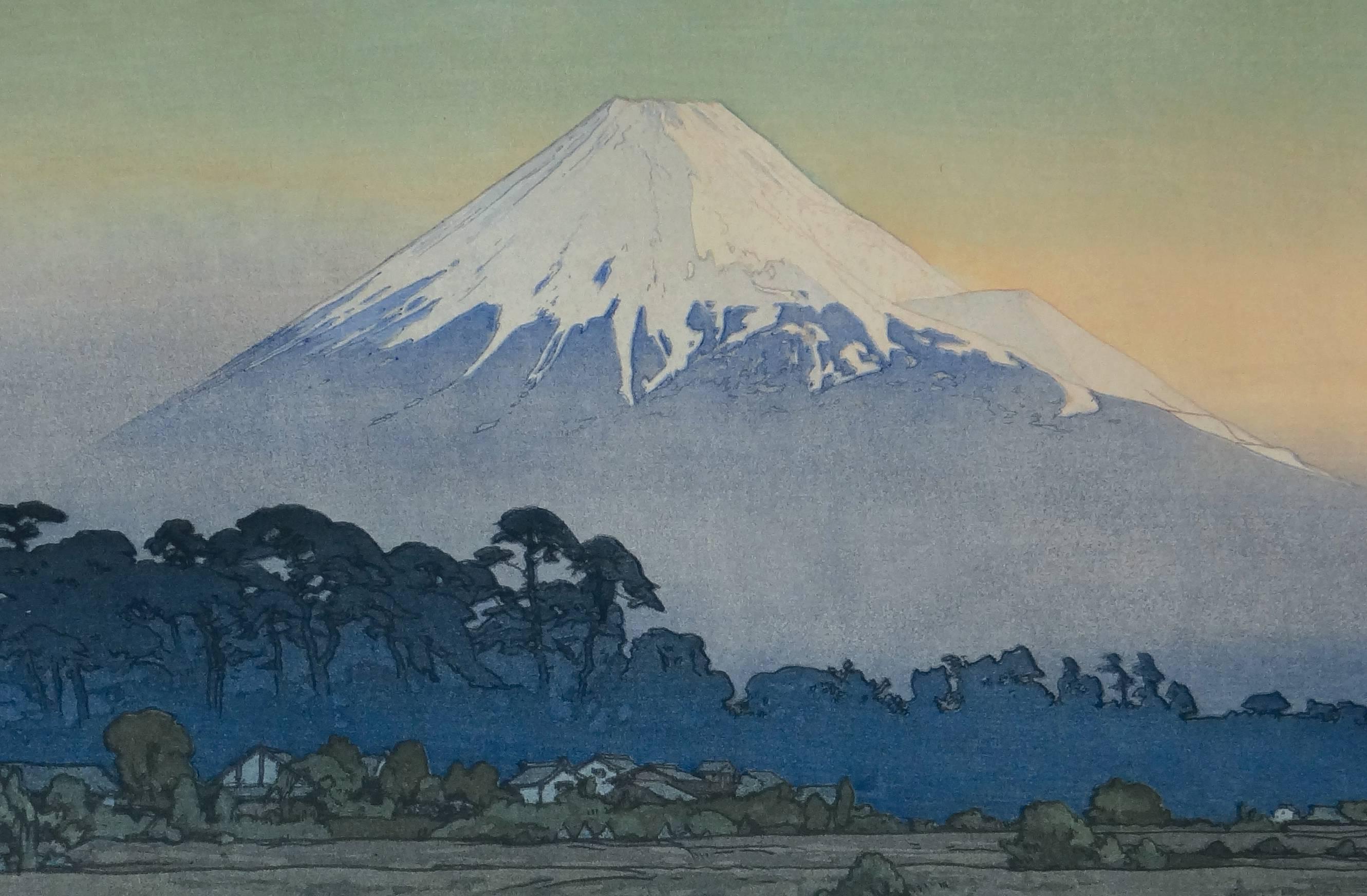 Mount Fuji: First Light of the Sun - Print by Hiroshi Yoshida