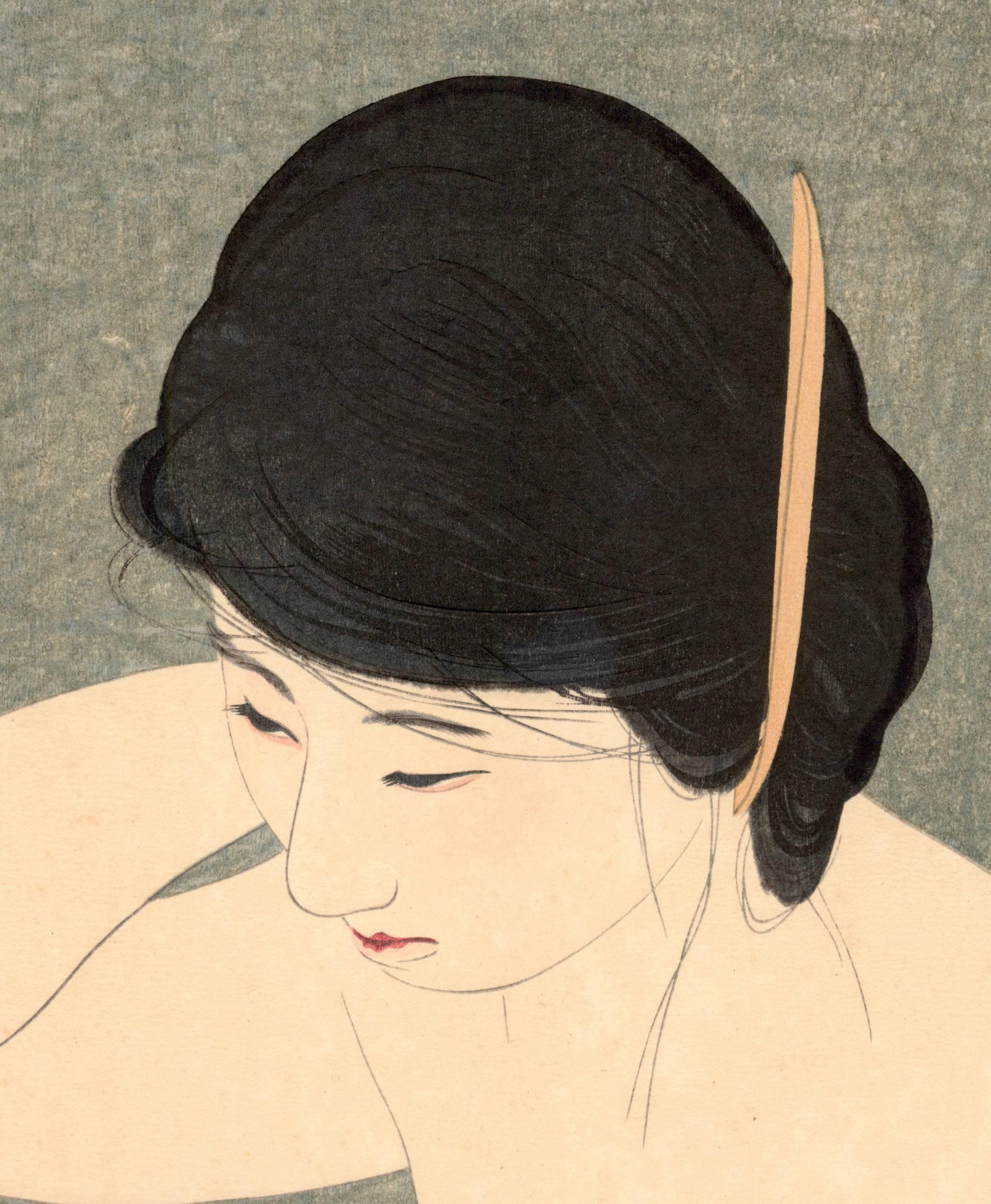 Applying Makeup (Kesho) - Print by Ito Shinsui