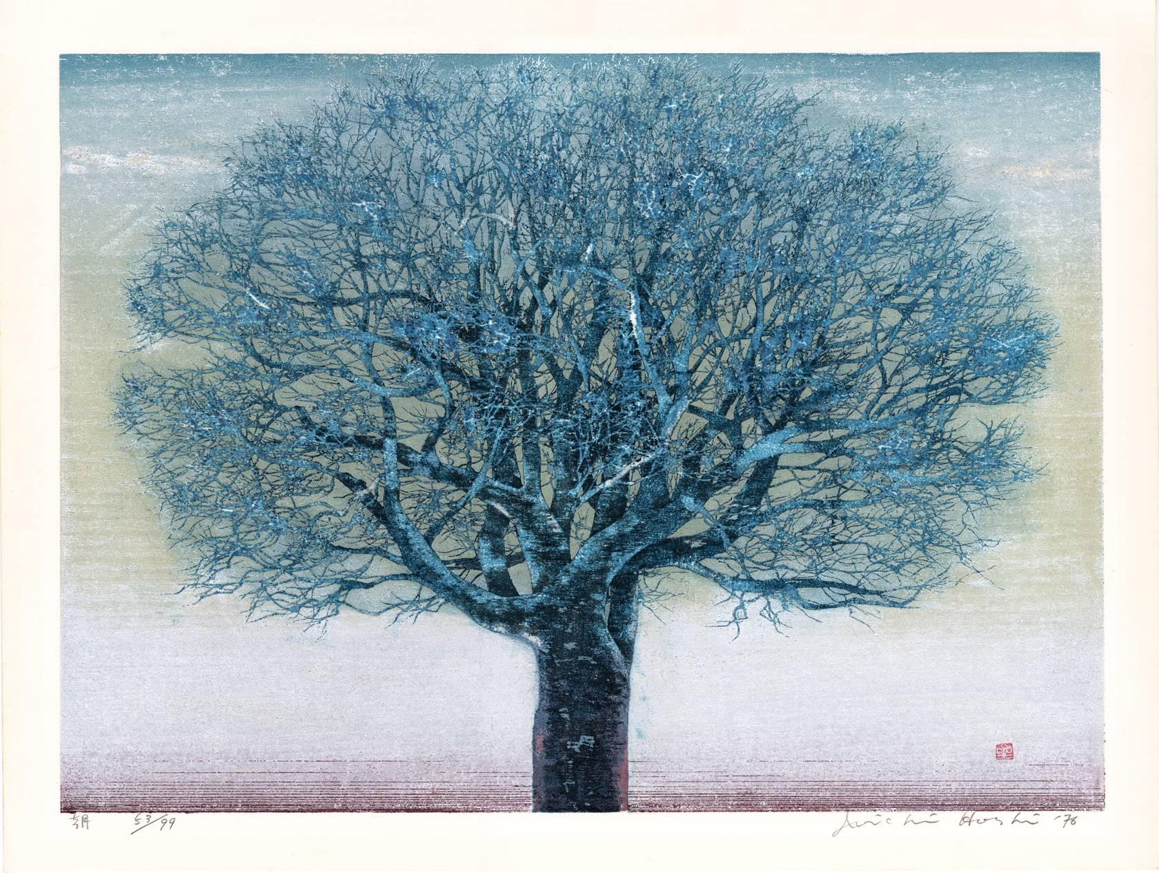 Joichi Hoshi Landscape Print - Morning Tree