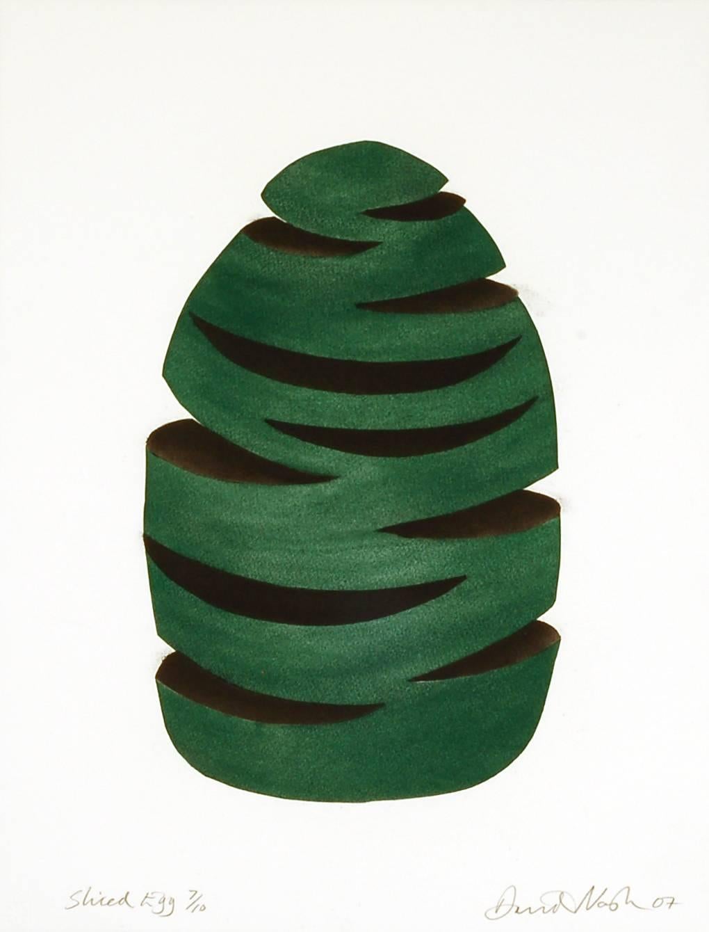 David Nash Abstract Painting - Sliced Egg