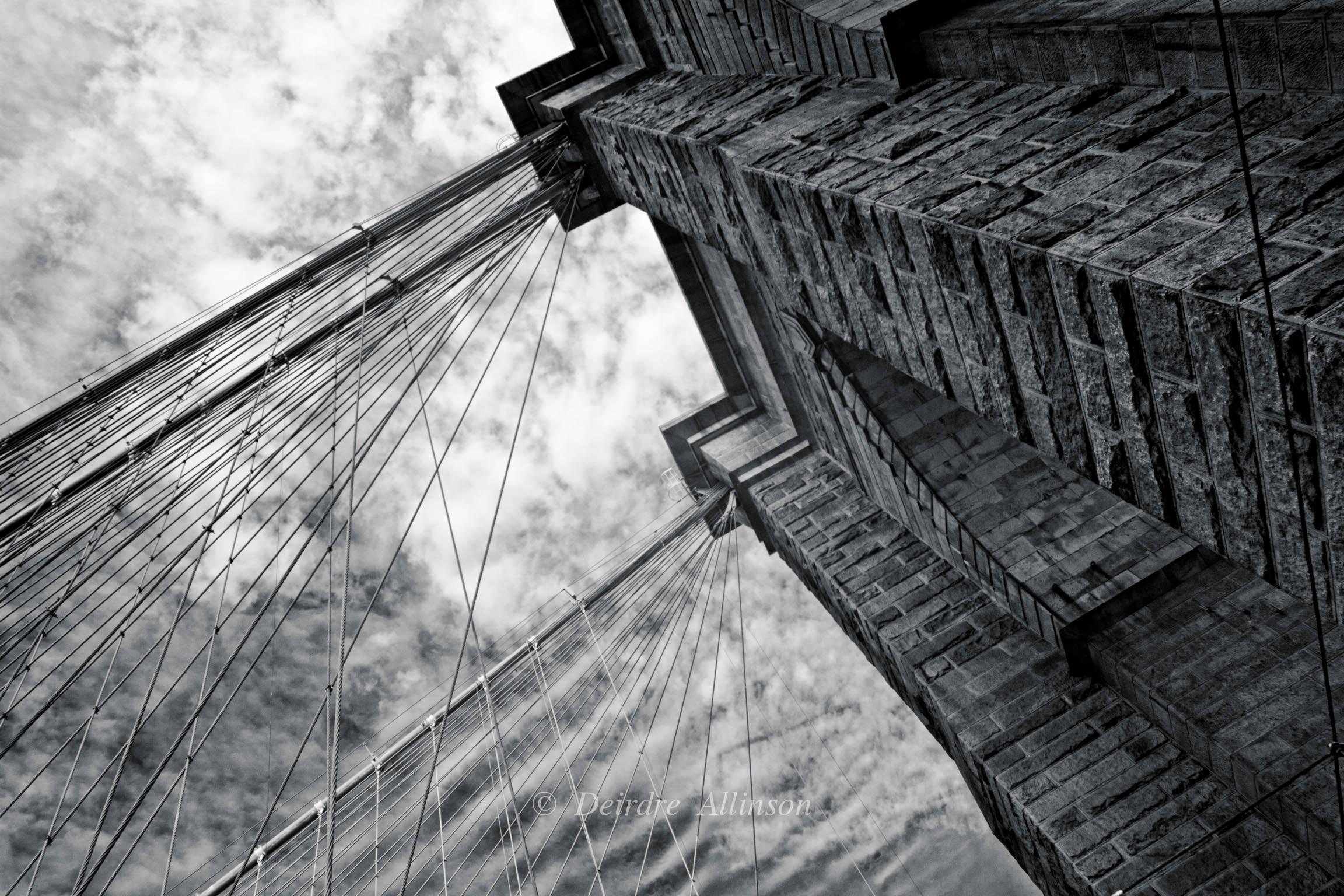 Deirdre Allinson Black and White Photograph - Cables, Brooklyn Bridge