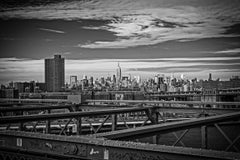 Vue du ciel au-dessus de Manhattan : une vue du pont de Brooklyn