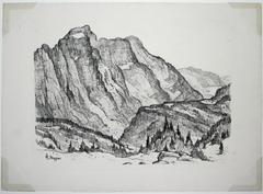 Cascade Mountain Landscape: Glacier National Park, Montana