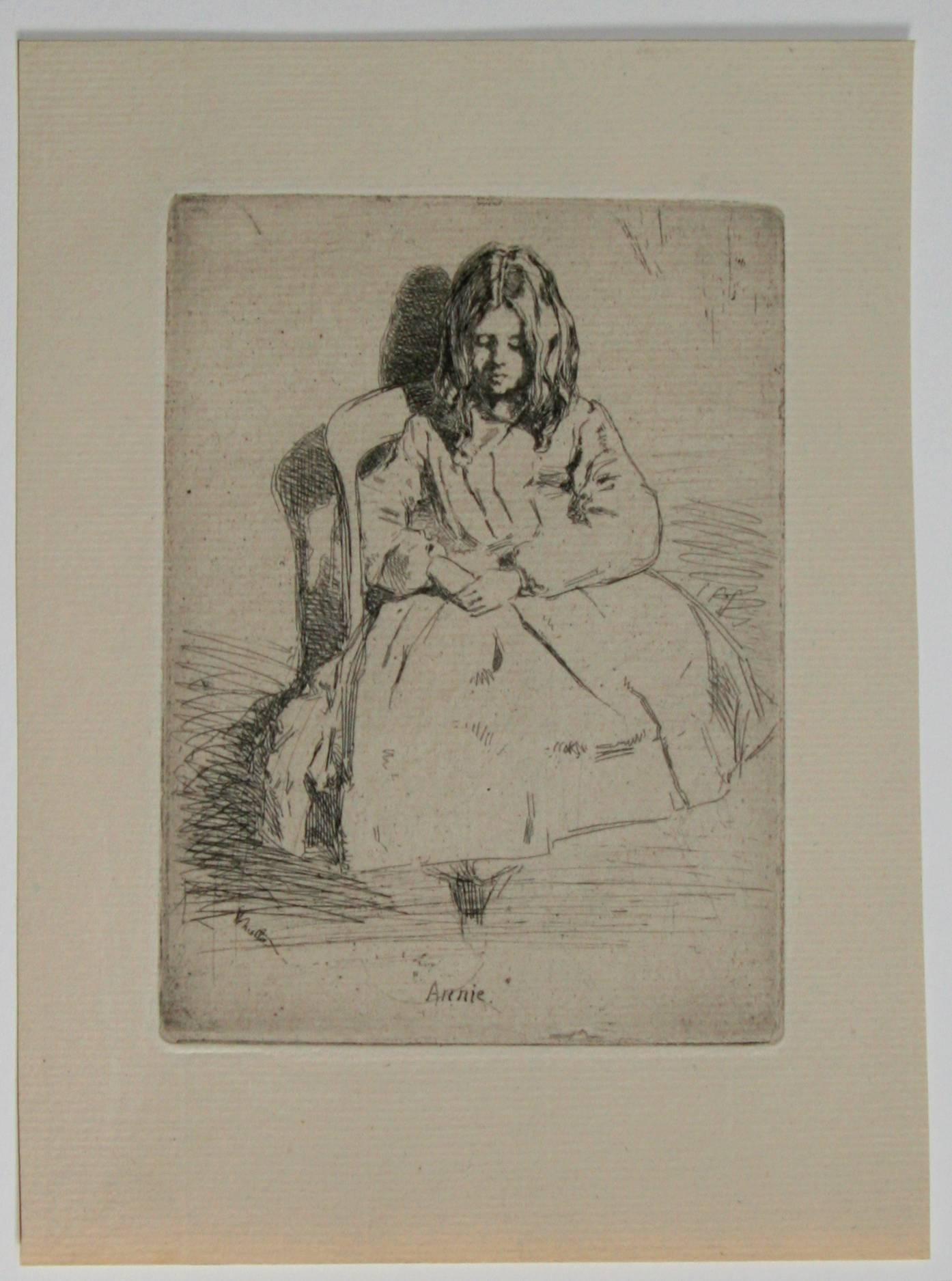 Annie Seated - Print by James Abbott McNeill Whistler