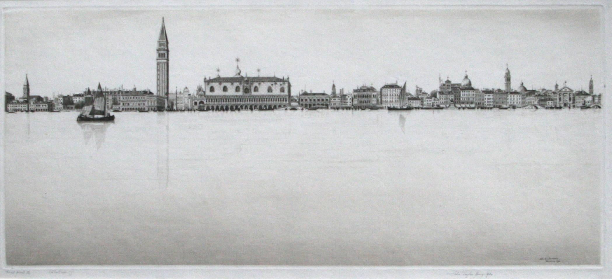 La Bella Venezia, or The Grand Canal, Venice - Print by John Taylor Arms