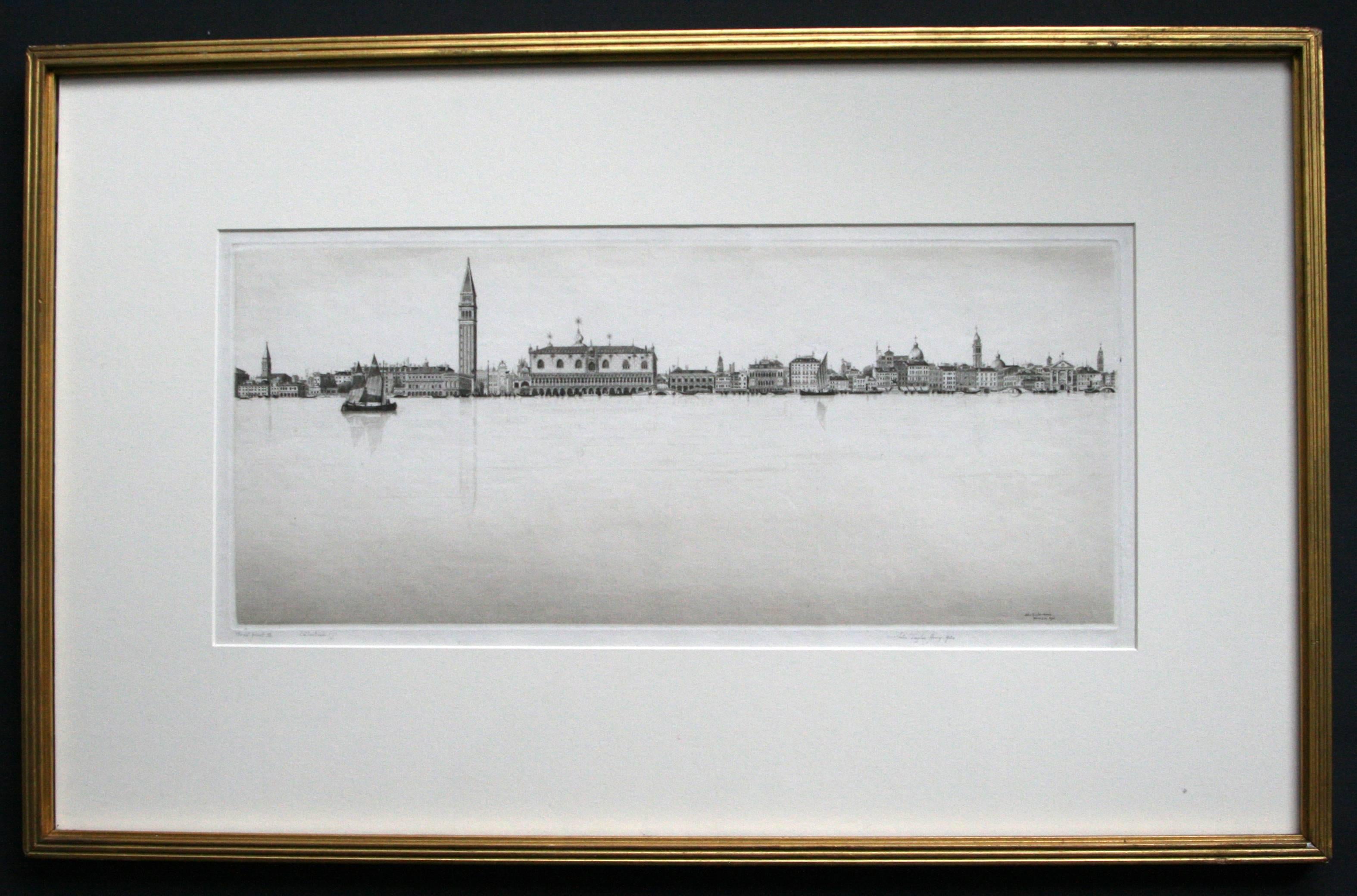 John Taylor Arms Figurative Print - La Bella Venezia, or The Grand Canal, Venice