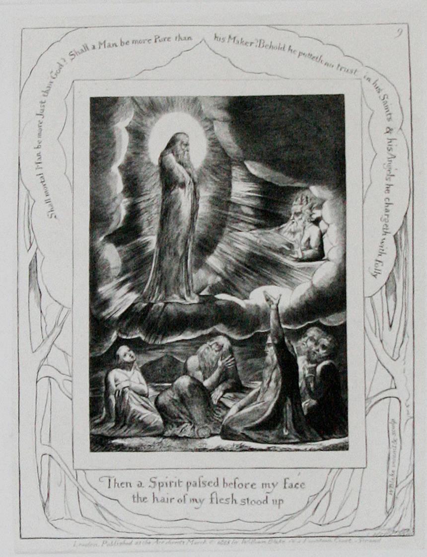 William Blake Figurative Print - Then a Spirit Passed Before My Face the Hair of My Flesh Stood Up. 