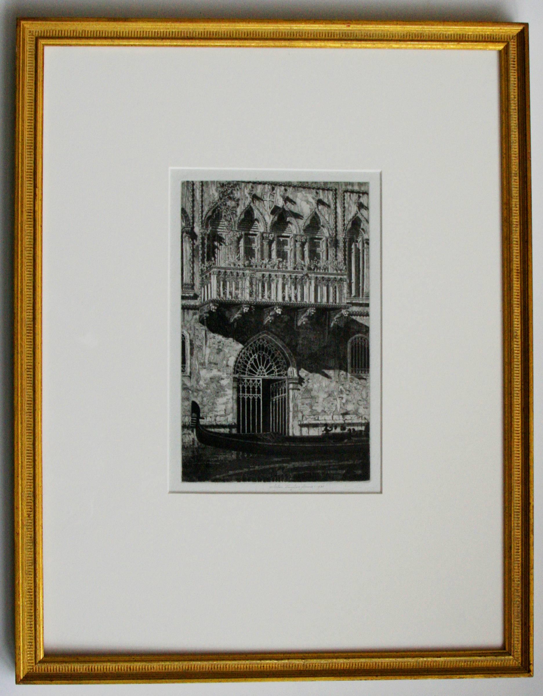 The Balcony (Venediger Gateway). (Amerikanische Moderne), Print, von John Taylor Arms