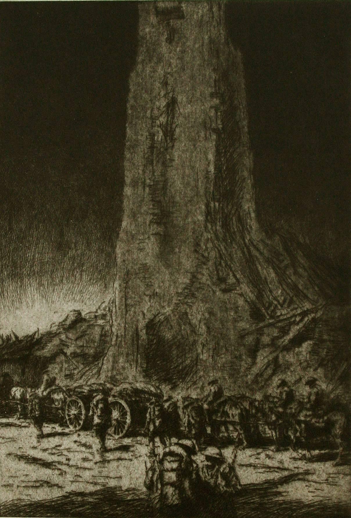 Landscape Print de Kerr Eby - "Los cajones van rodando".