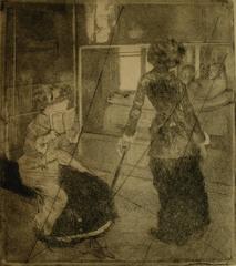 Mary Cassatt au Louvre, Musée des Antiques, devant le Sarcophage Étrusque 4