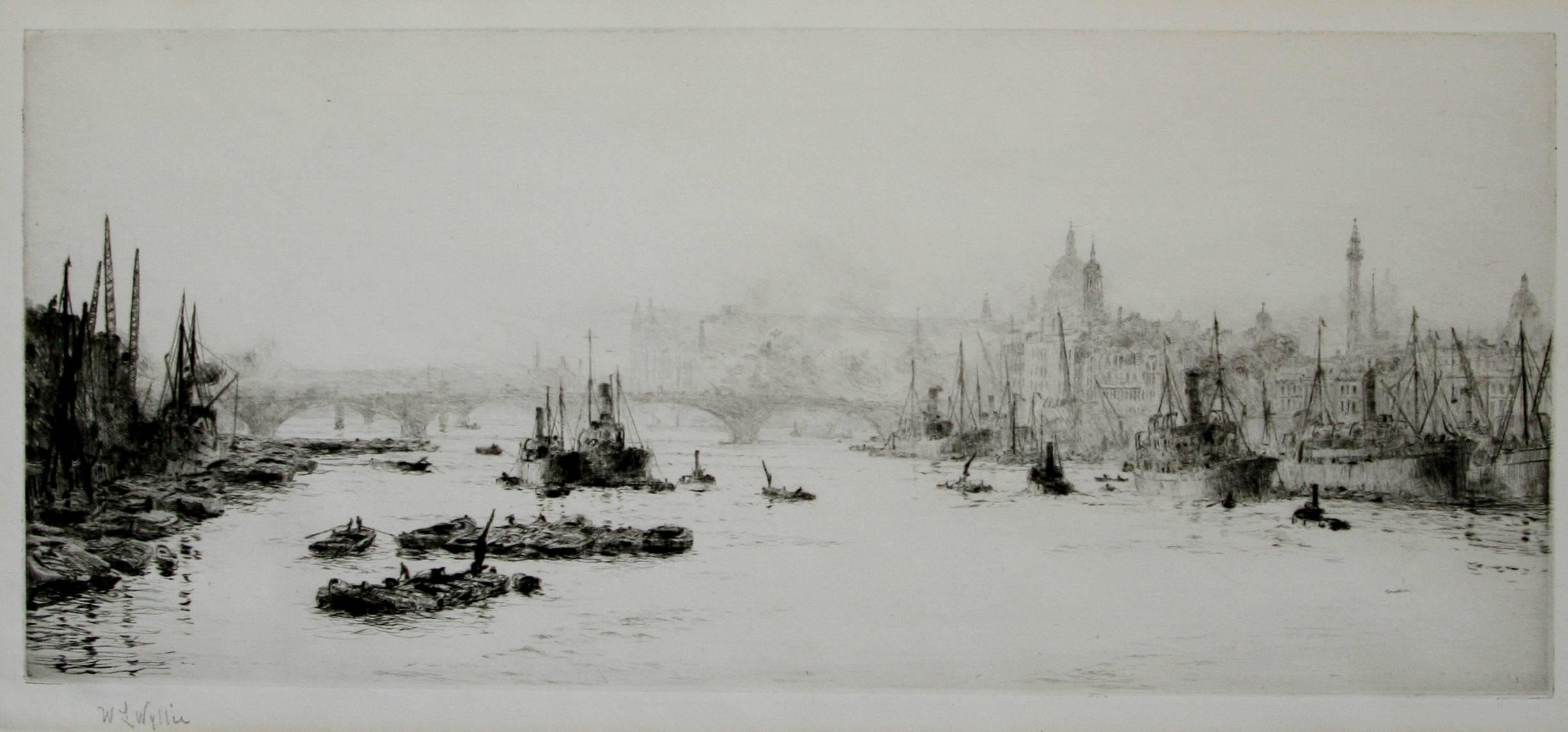 Figurative Print di William Lionel Wyllie, R.A., R.I., R.E. - London Bridge.
