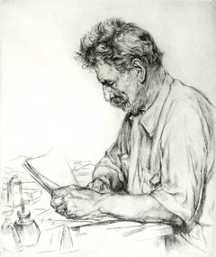 Portrait of Albert Schweitzer.