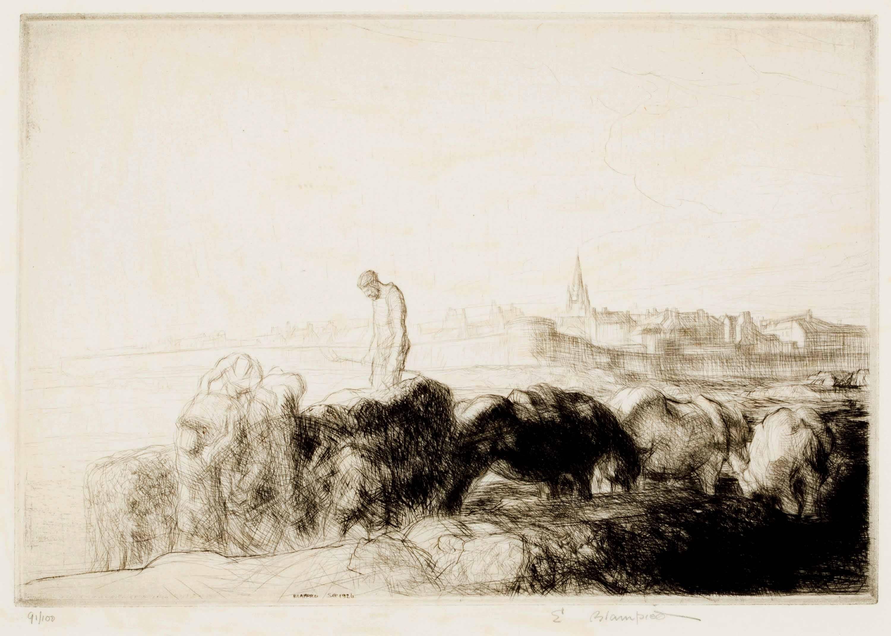 Loading Vraic, St.Malo. - Print by Edmund Blampied