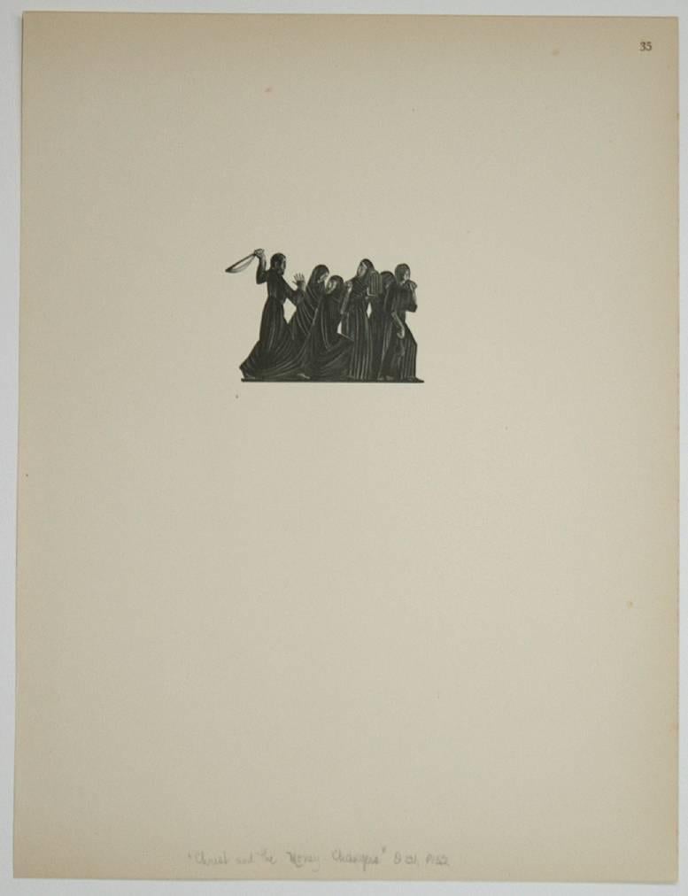 Christ and the Money-Changers - Print by Eric Gill