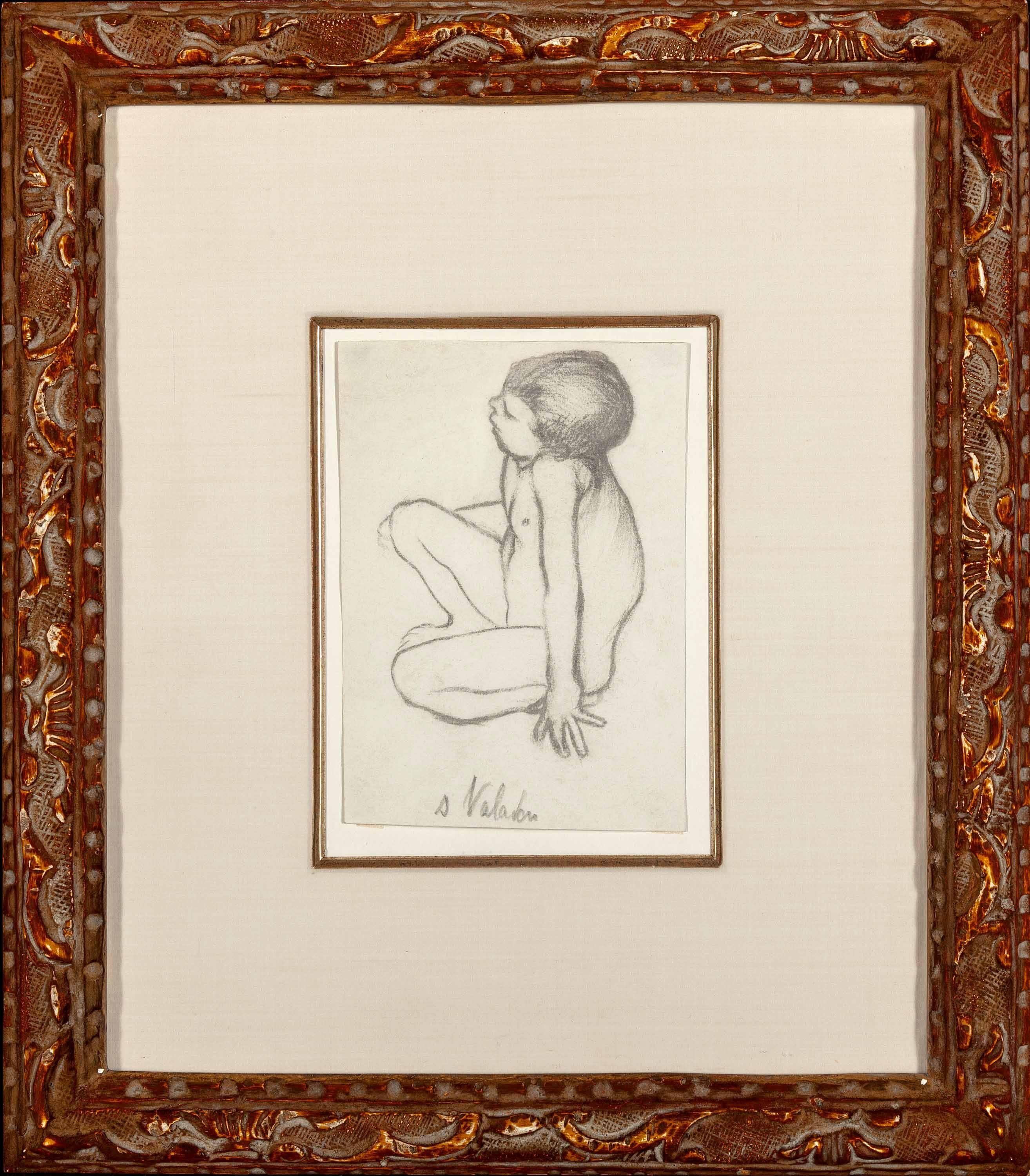 Suzanne Valadon Portrait - Maurice Utrillo nu assis (Maurice Utrillo, nude, sitting). 