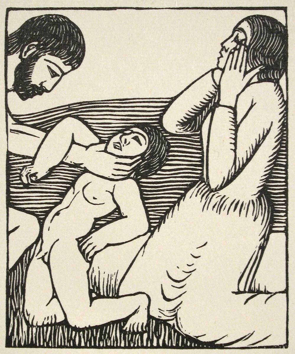 Eric Gill Figurative Print - Slaughter of the Innocents.