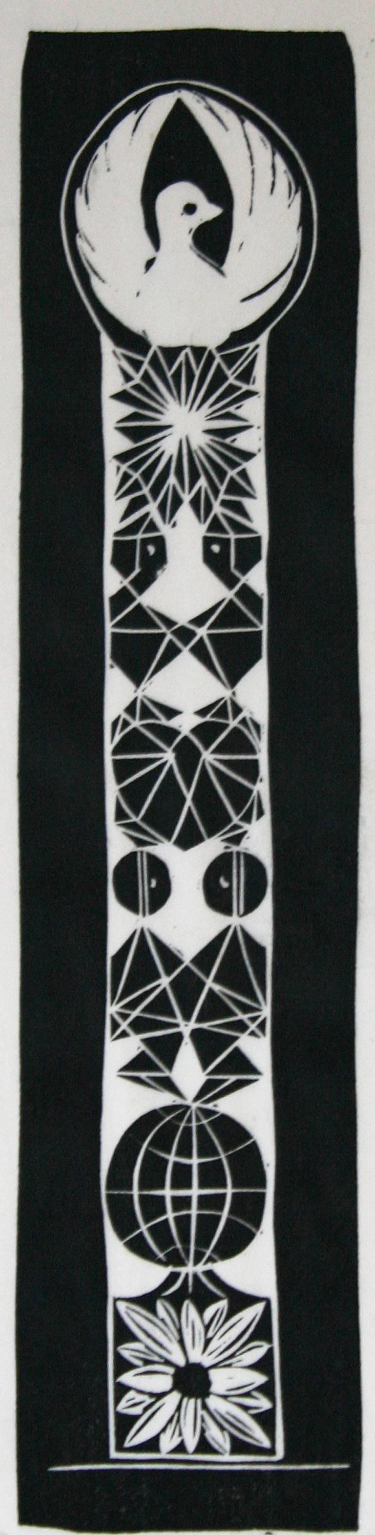 Jane Martin VonBosse Abstract Print - Peace Totem