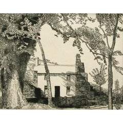 Cottage and Stone Wall. 5
